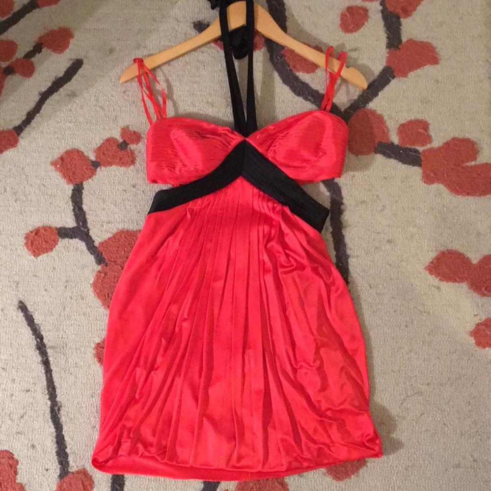 Sexy Cut-Out Halter BCBG Dress
